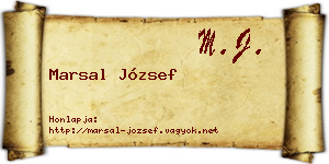 Marsal József névjegykártya