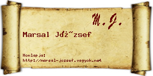 Marsal József névjegykártya