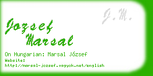 jozsef marsal business card